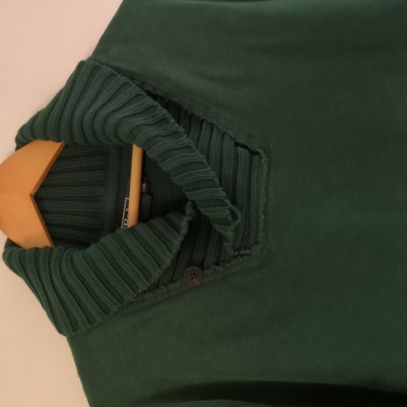 Polo Ralph Lauren Shawl Collar Thermal Academia Professor Pullover W Pockets SzL - Picture 3 of 8